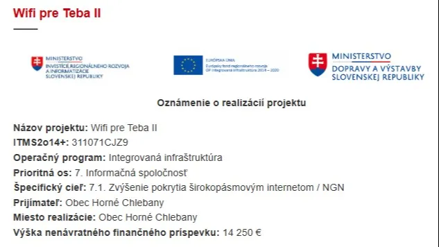 Wifi pre Teba II